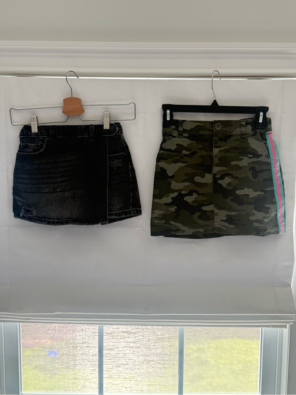 Zara Distressed Denim Skort/ Gap Camo Military Skirt Bundle Size 9-10 Medium